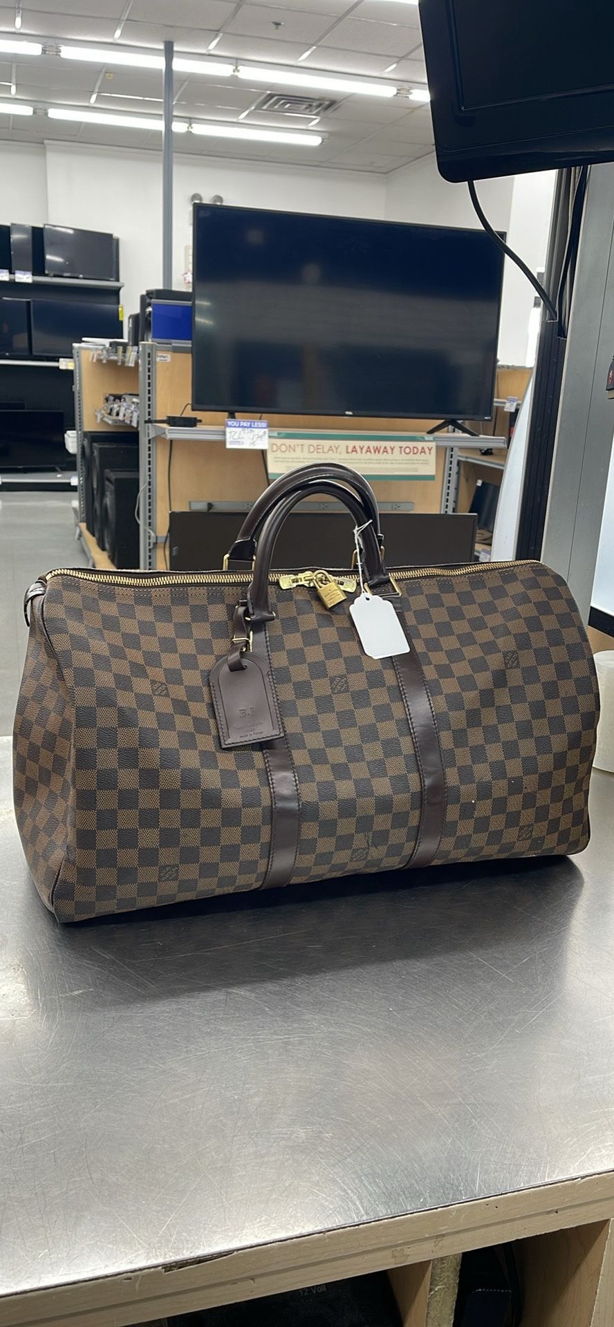 Louis Vuitton Damier Ebene Duffle Bag
