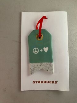 Starbucks ceramic tag super cute
