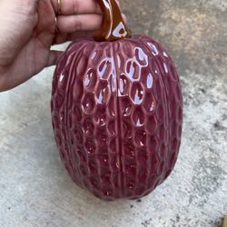 🍂 Ceramic Pumpkin with Bead Garland – Fall Home Décor 🎃