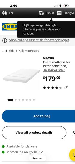 VIMSIG mattress for sundvik bed from ikea