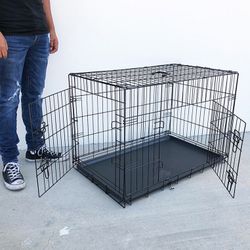 (New in Box) $50 Folding Double Door 36” Medium Size Dog Cage CrateKennel 36x23x25” 