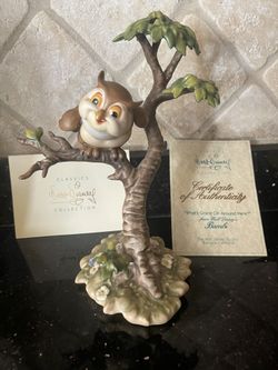 Bambi Friend Owl “what’s Going On Around Here” Figurine