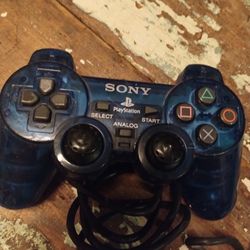 Blue PlayStation 2 controller