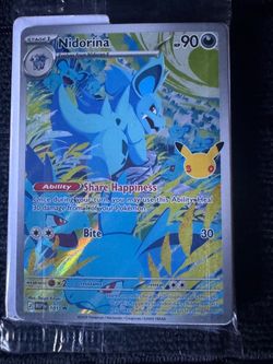 Nidorina Holo Pokémon Card MEP 101 promo sealed card
