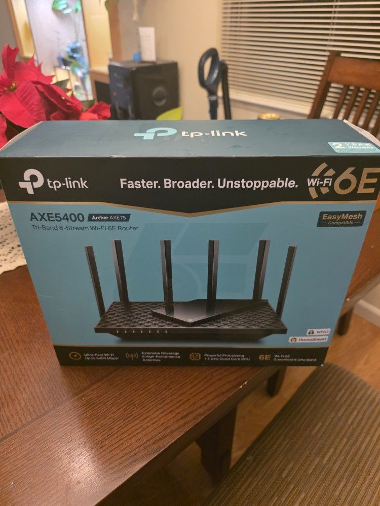 TP-Link AXE5400 Tri-Band WiFi 6E Router (Archer AXE75)-