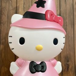 Gemmy 24" Hello Kitty With Witch Hat Blow Mold Halloween Yard Decor 