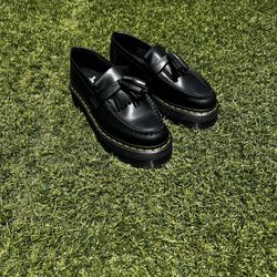 Dr Martens Adrian Leather Platform Tassel Loafers 