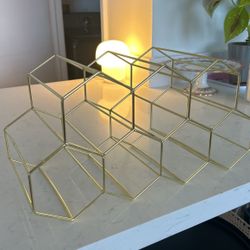 Anthropologie gold rack wine 