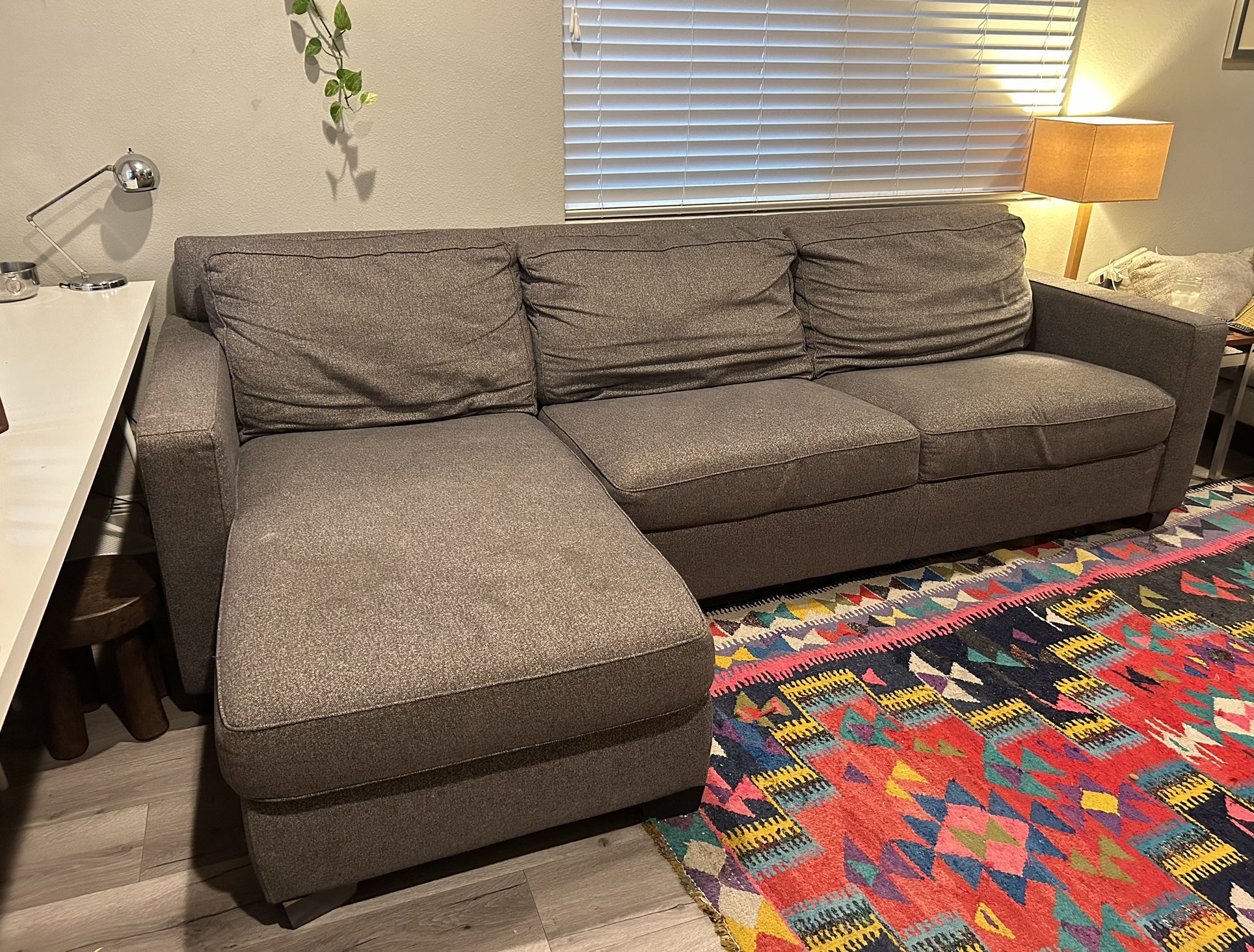 West Elm Couch Henry® 2 Piece Sleeper Sectional w/ Storage Chaise (113")