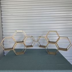 Pair Gold, Metal wall decor - Model Home Decor