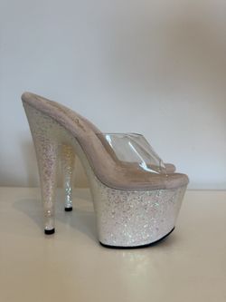 Pleaser Clear Platform Heels – Size 6 US (New/Unused)