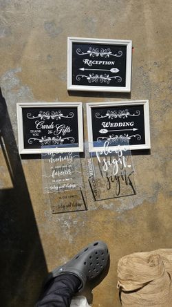 Wedding Signs ( Everything Sells Together)