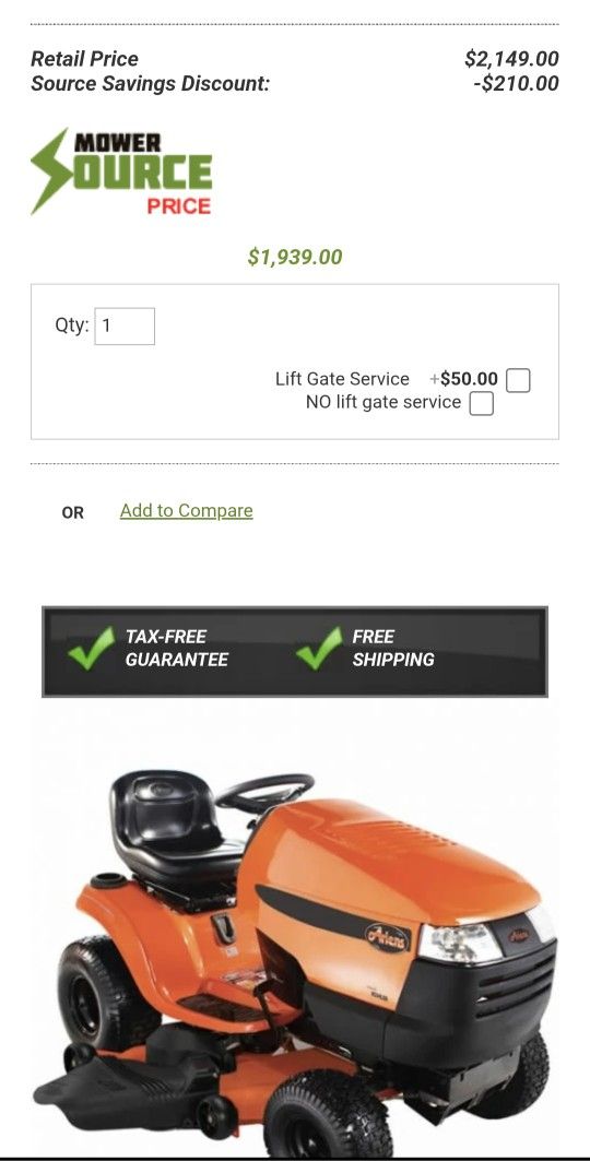 Ariens Lawn Mower (Like NEW)
