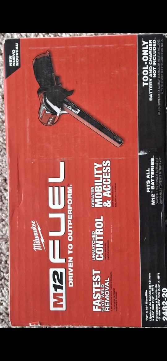 Brand New Milwaukee 12v BAND FILE 1/2" X. 18"