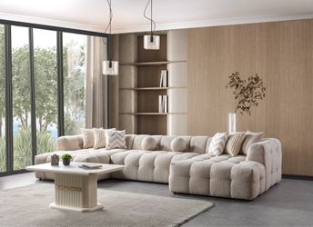 The Ivy Sand Boucle Double Chaise 146