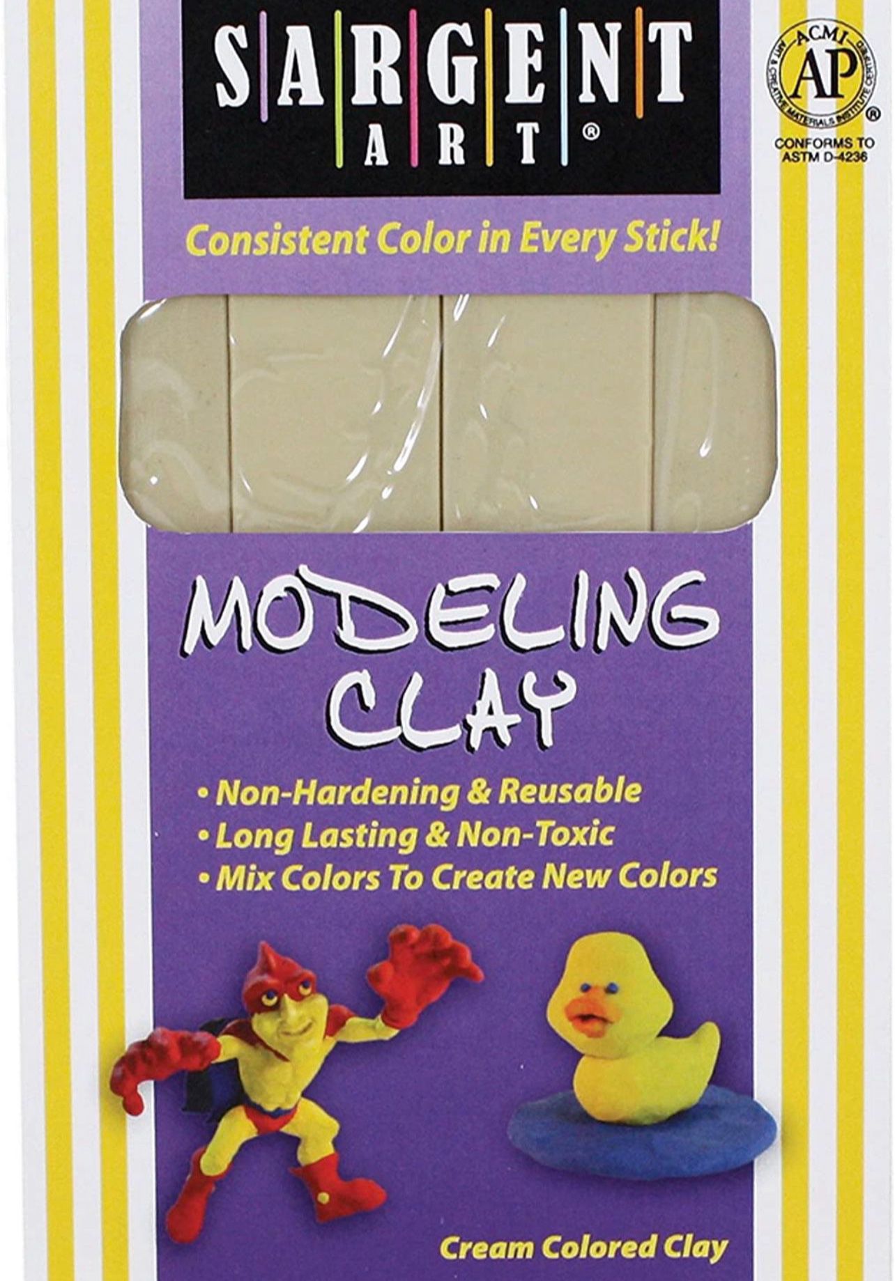 1 Pound Solid Color Modeling Clay Color Cream