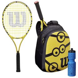 Wilson X Minions Junior 25” Tennis Racquet Backpack Bottle Set
