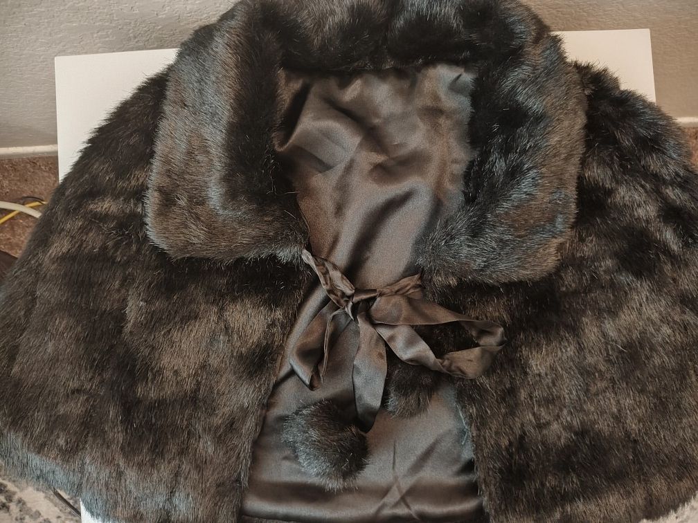 3PC Brown Faux Fur Set
