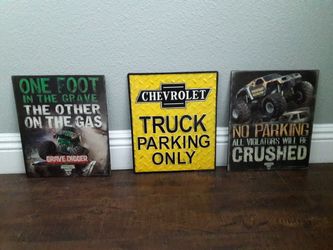 Metal monster jam sign