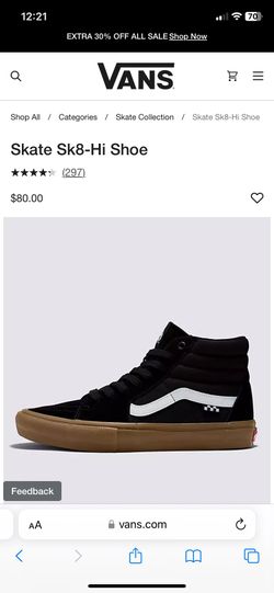Vans Skate SK8-Hi Shoe Size 4.5