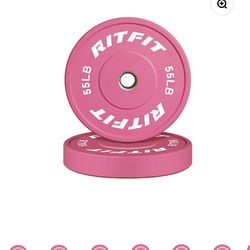 Pink weight plates 55LB pair
