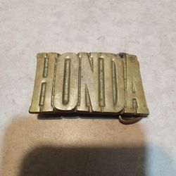 Vintage 1970 Honda Belt Buckle Solid Brass