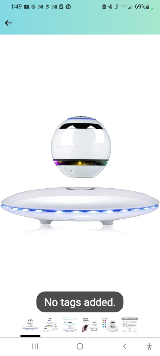 Infinity Orb Magnetic Levitating Speaker Bluetooth LED Flash