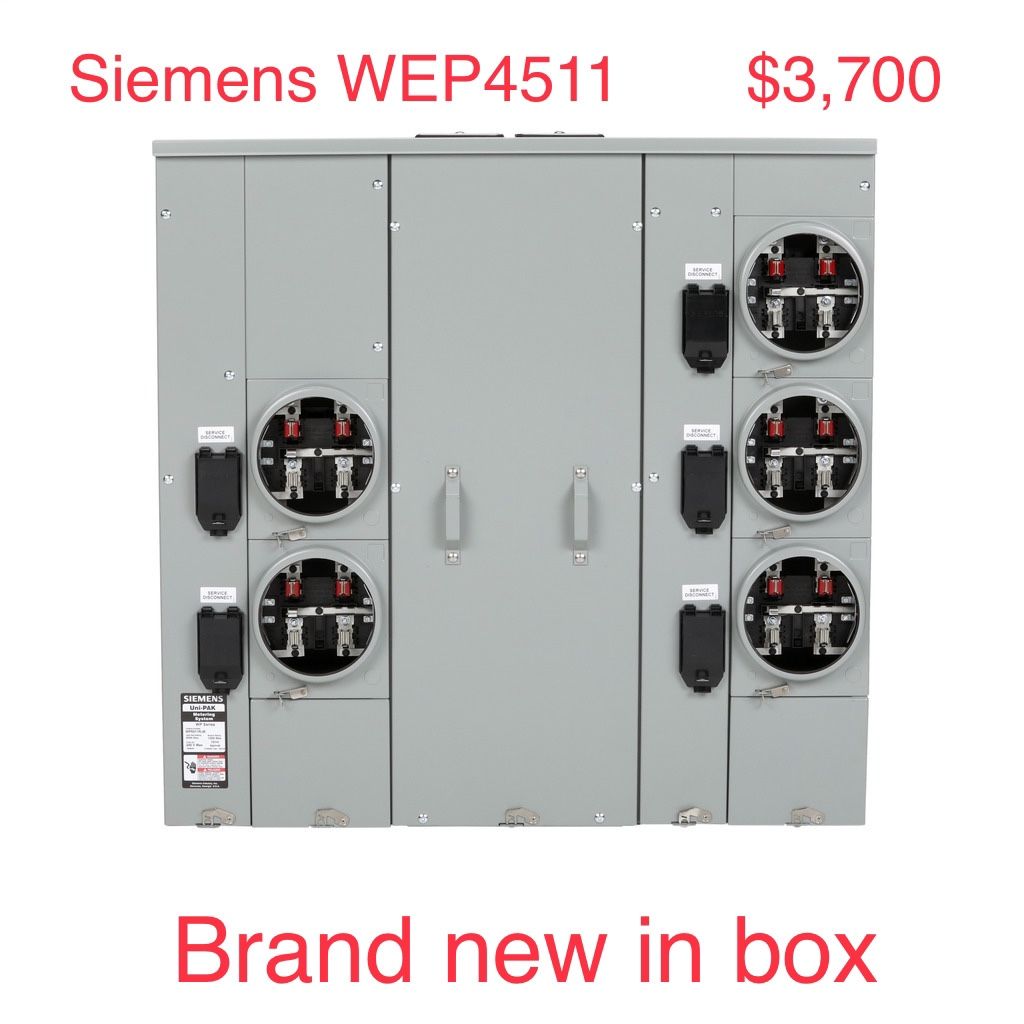 Brand new Siemens WEP4511 400A 4-Jaw 125A per Position 5-Ring Type Cover