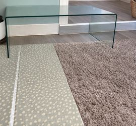 Clear Bent Glass table