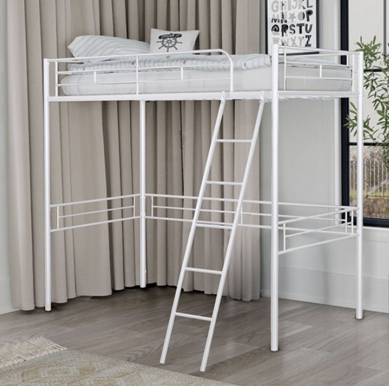 TWIN LOFT BED ( FREE DELIVERY )
