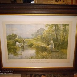 Pair Of Print Over Boarder Art Pieces, Larger 22x29