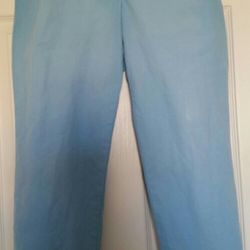 Faconnable  Baby Blue Cotton Side Pockets Pants Sz 4 