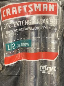 Craftsman Socket Extension Set 1/2 inch Drive - 3 piece set  NIP