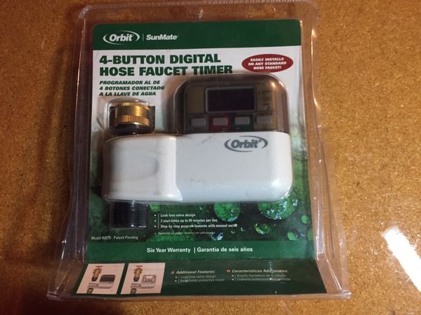 Orbit Sunmate Digital 4 Button Outlet Hose Faucet Timer Watering