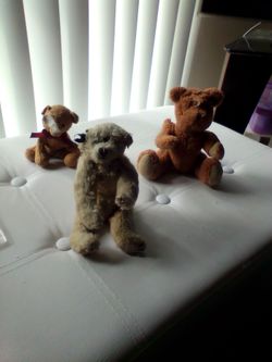Teddy Bears lot of 3 vintage
