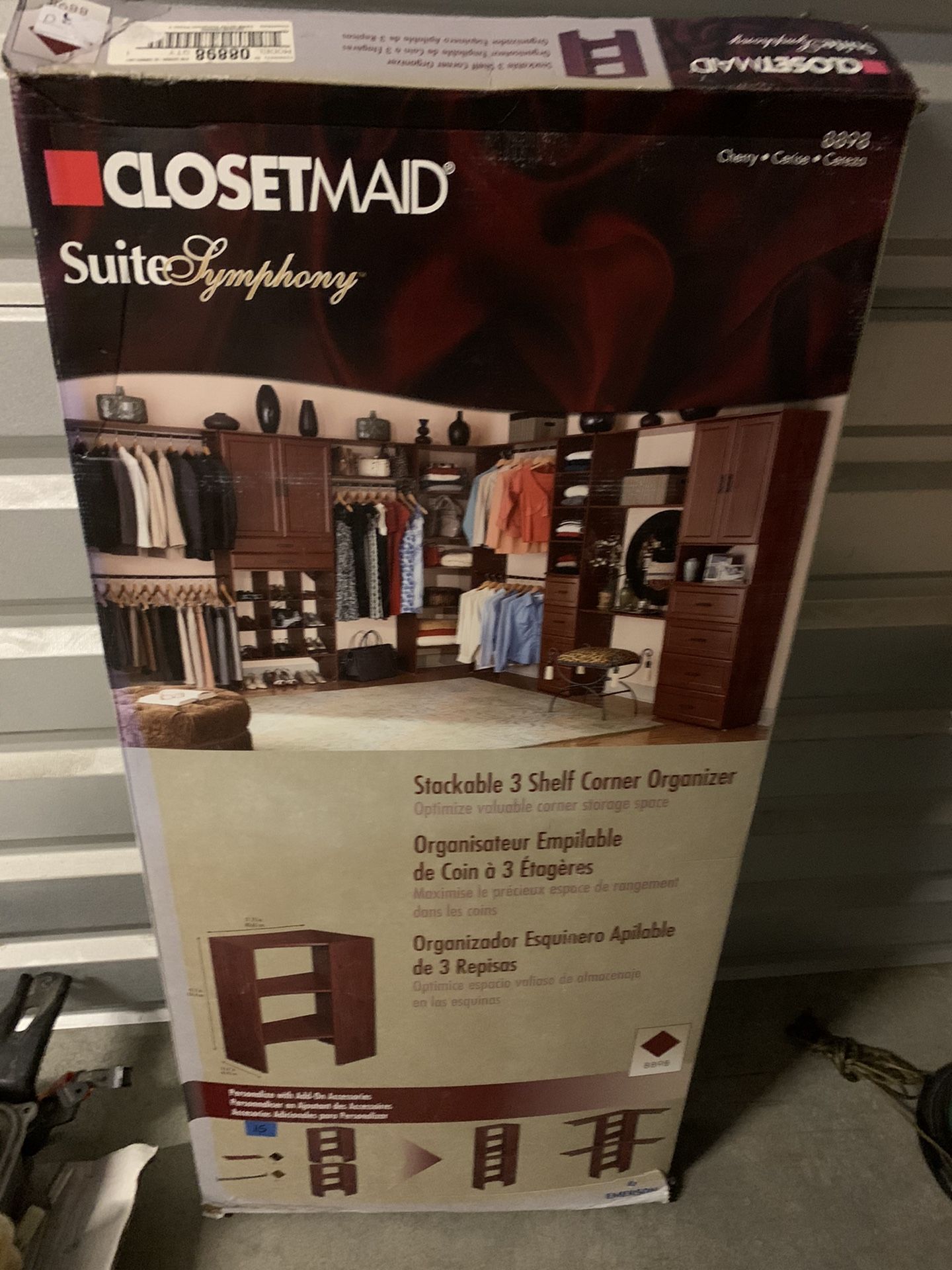 Closet maid corner shelf Organizer brand new in box