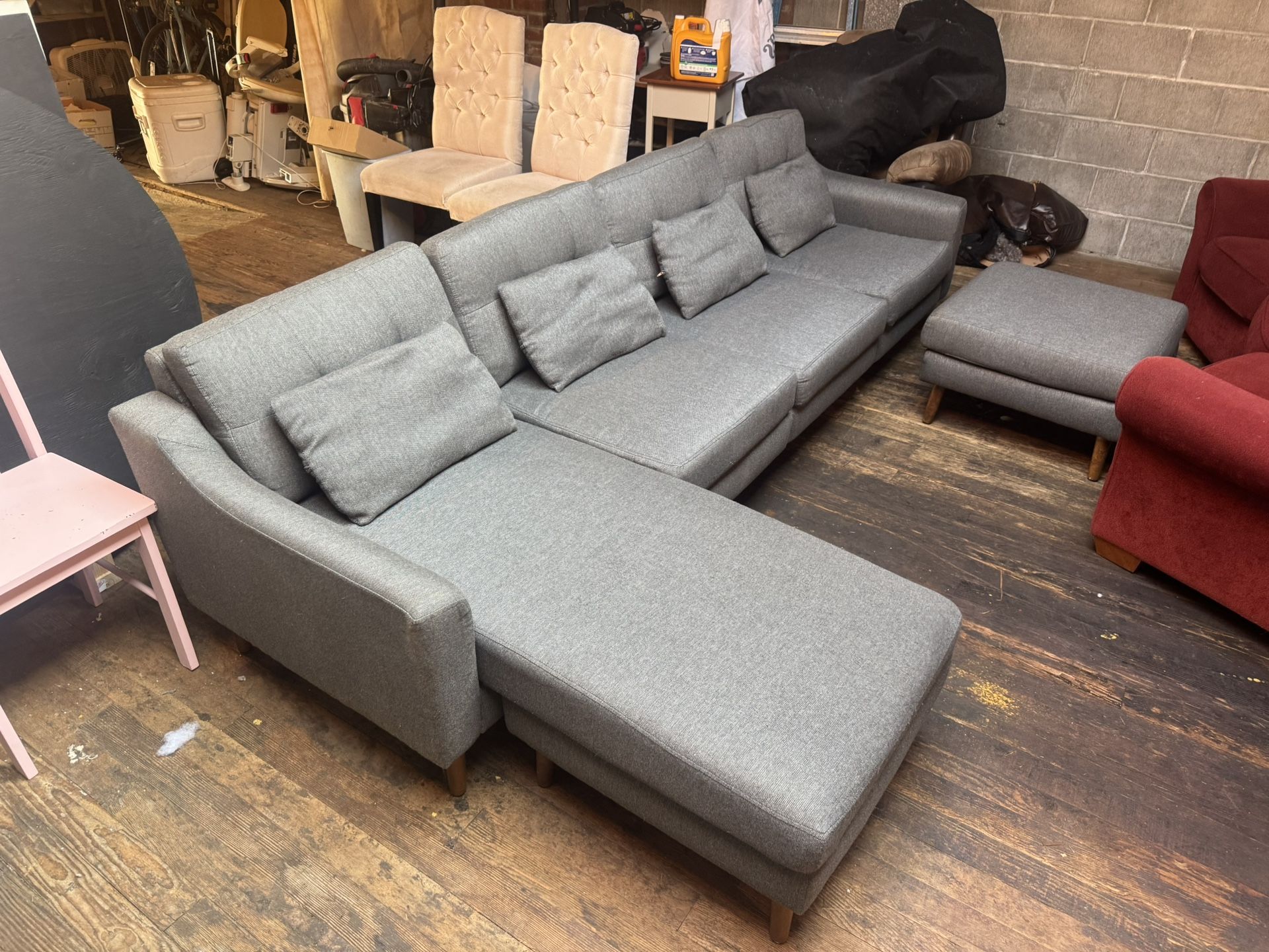 Grey L Shaped Sectional Couch “WE DELIVER”