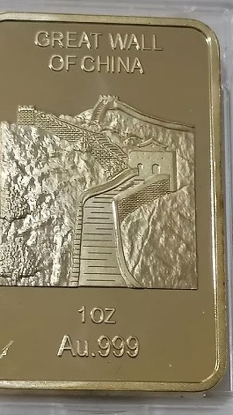 1 OZ FINE GOLD PLATED BAR