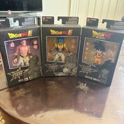 Dragon Ball Super & Daima Dragon Stars Series Figures (Majin Buu, Gogeta, Goku, Never Opened)