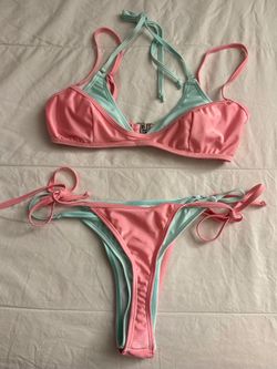 PINK & TEAL BIKINI