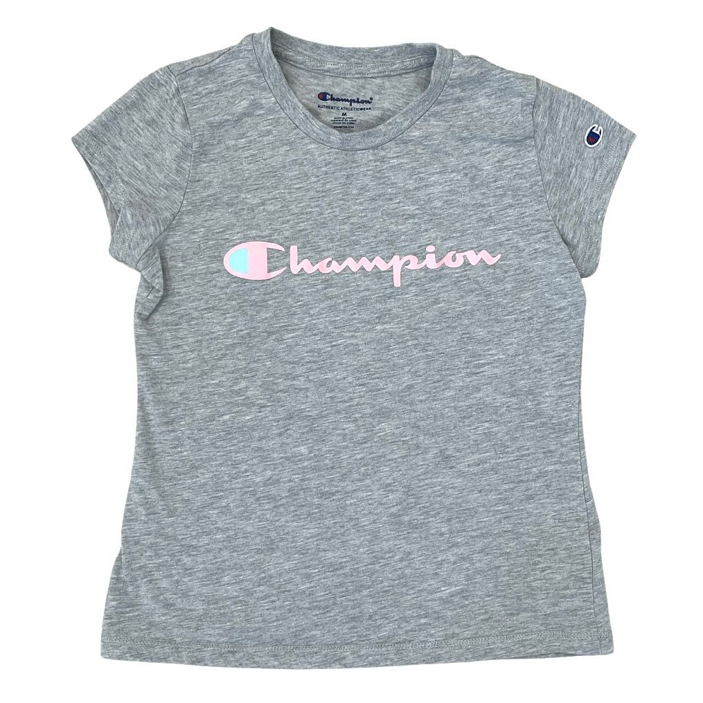 Champion Girls M T-Shirt Heather Gray