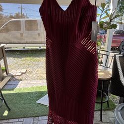 XL Party Burgundy Dress 