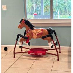 Blaze Interactive Riding Horse, Brown Ride-on Pony for Kids 2-6 Years, Realistic Sounds, New in Box