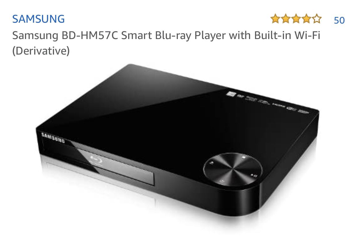 Samsung BD-HM57C Blu-Ray/DVD player with WIFI