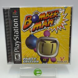 Bomberman Party Edition (Sony PlayStation 1 PS1, 2000) Rare UPC Misprint