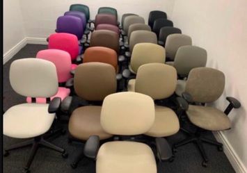 Allsteel Trooper Reupholstered office chairs