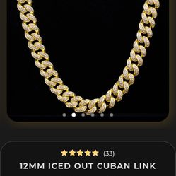 Gold Iced Out Cuban Link