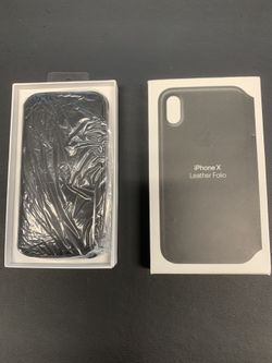 Apple Leather iPhone X Folio Case
