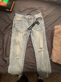 purple jeans