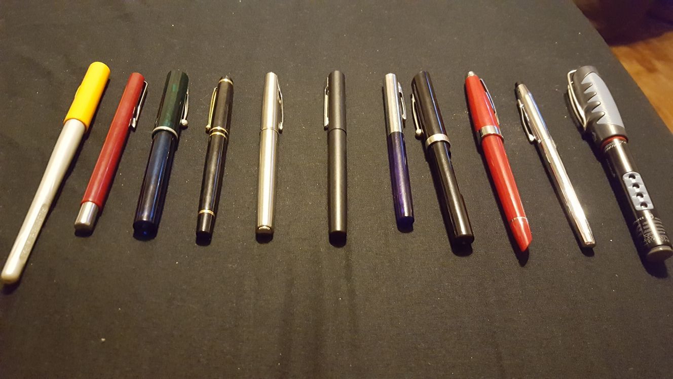Fountain and ballpoint pens